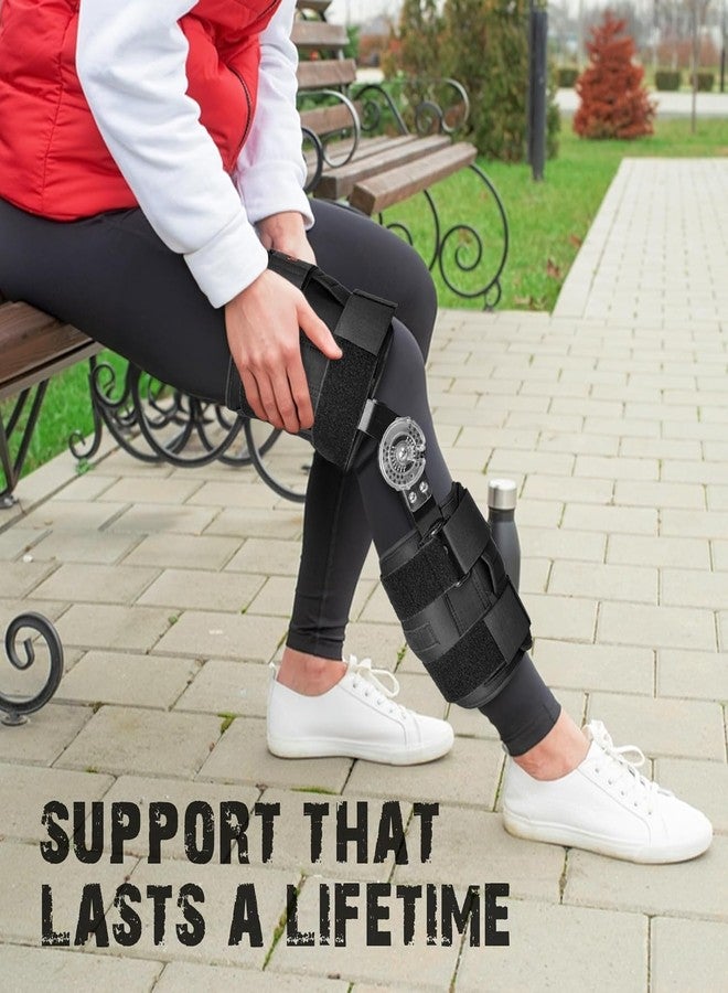 KUDIZE ROM KNEE BRACE | Hinged Knee Brace ROM Adjustable Post Op Knee Support Orthosis Immobilizer Protector for Left Leg and Right Leg, Both Men and Women - Image 4