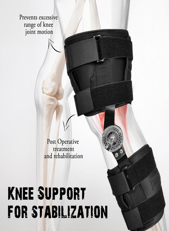KUDIZE ROM KNEE BRACE | Hinged Knee Brace ROM Adjustable Post Op Knee Support Orthosis Immobilizer Protector for Left Leg and Right Leg, Both Men and Women - Image 3