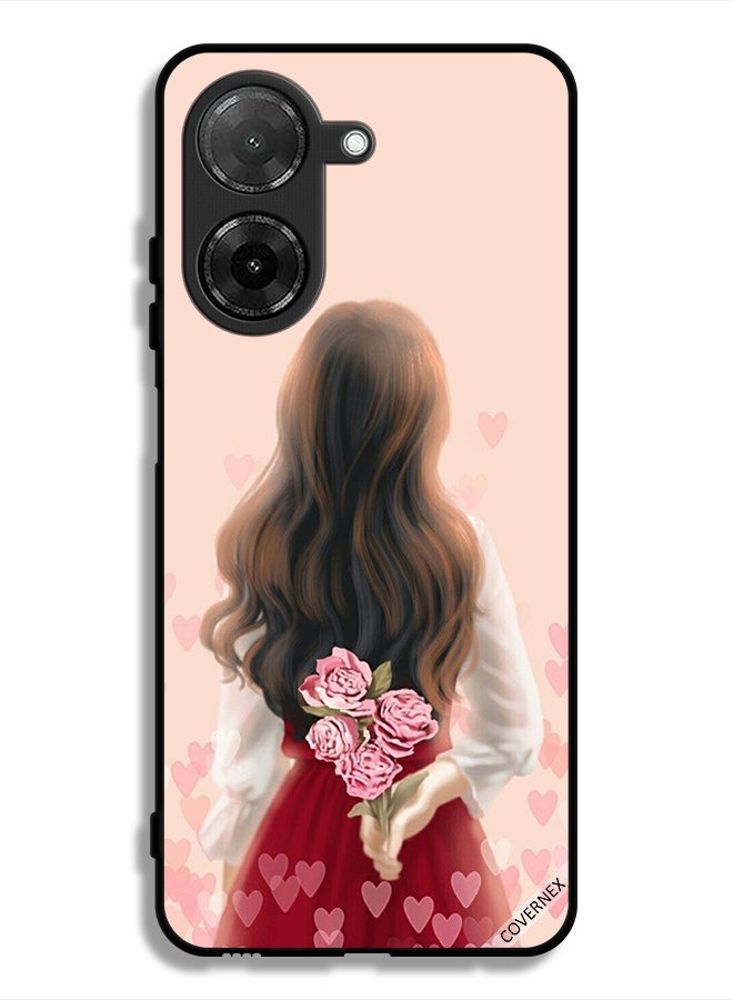 Covernex Xiaomi Redmi A5 4G Protective Case Cover Girl Hiding Flowers - Image 1
