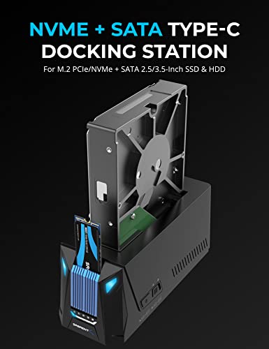 SABRENT USB C Docking Station for M2 PCIeNVMe and SATA 2535 Inch SSD HDD with Offline Cloning DSUNHC - Image 3