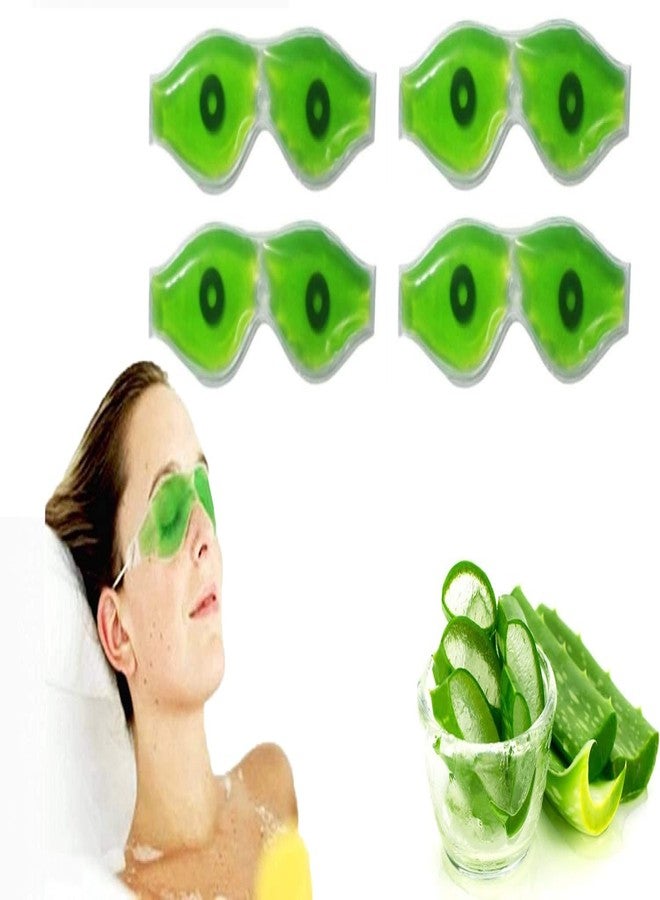 INEVER Aloe Vera Cooling Gel Sleeping Eye Mask for Eye Patches Remove Dark Circles Fatigue Cool Eyes Patch Pads Eye Care (pack of 4) - Image 1