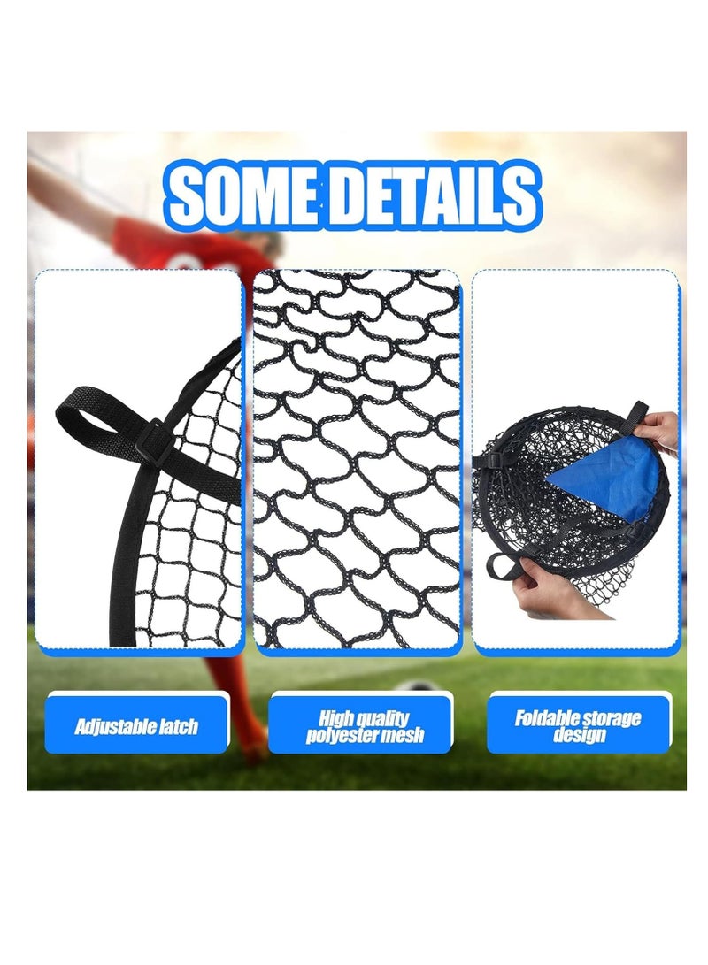 Generic Soccer Target Goal Training net, Portable Football Soccer Target Net Soccer Top Bins Target Bag for Accuracy Training Practice Equipment, with 4 Adjustable Straps (Black/Blue) - Image 3