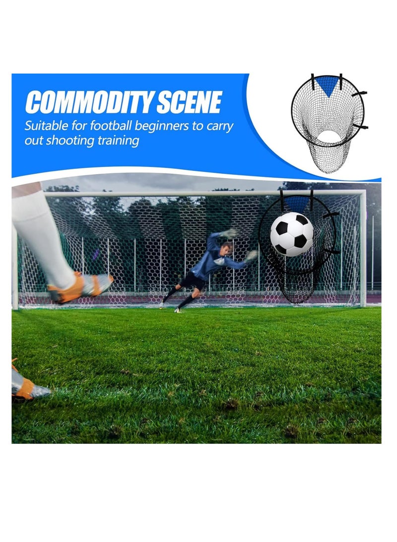 Generic Soccer Target Goal Training net, Portable Football Soccer Target Net Soccer Top Bins Target Bag for Accuracy Training Practice Equipment, with 4 Adjustable Straps (Black/Blue) - Image 5