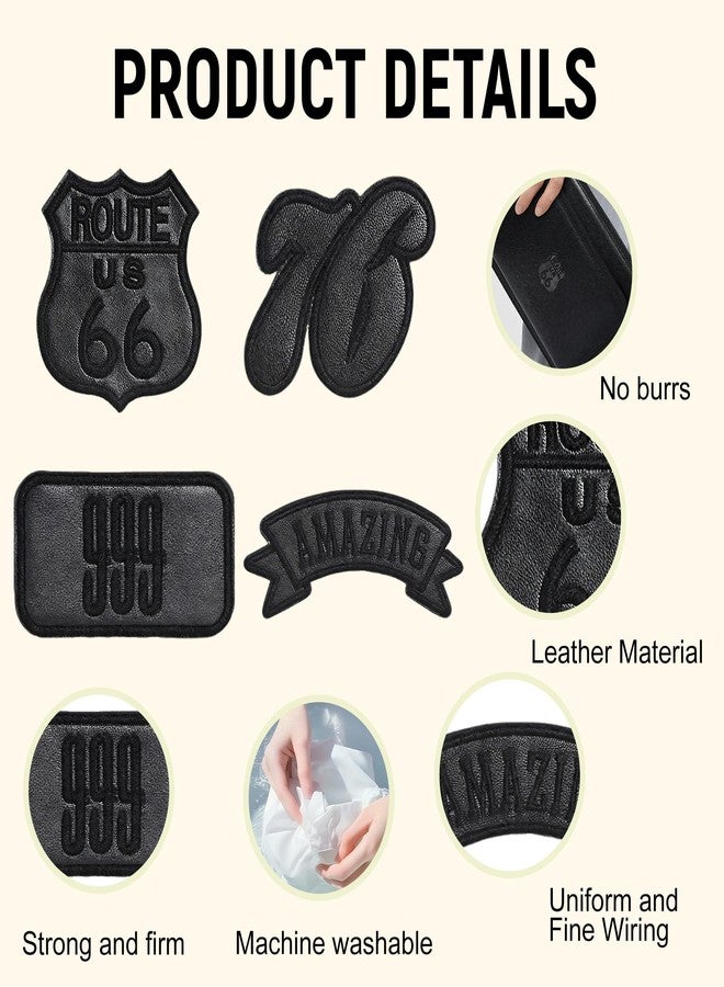 TARINI Black Patches for Clothes, Leather Repair Patch, 4 Pcs Black Self-Adhesive Repair Patches - No-Sew Fabric Stickers for Down Jackets, Leather Coats, Bags & Clothing - Image 4