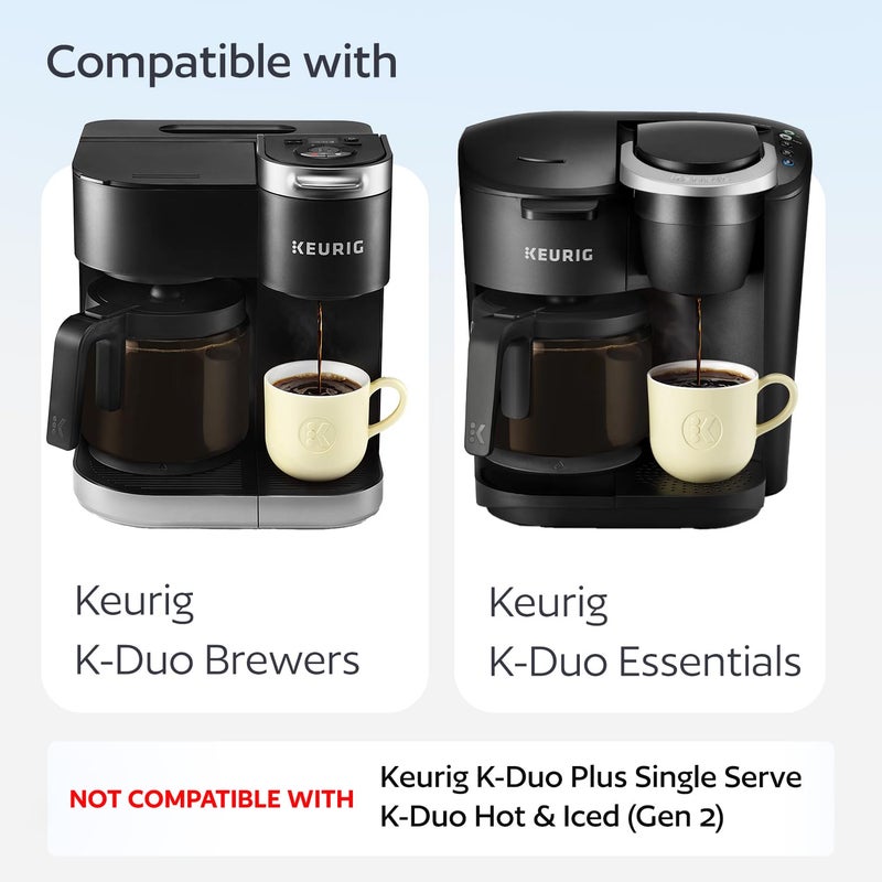 جود كوبس فلتر قهوة Goodcups Keurig K-Duo و2 كوب K قابل لإعادة الاستخدام لأساسيات K-Duo - مرشحات قهوة سلة كاراف و2 كوب K قابل لإعادة الملء - Image 2