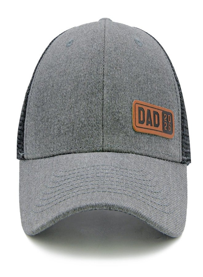 HAFOUXIGM Dad Est 2026 Trucker Hat for First Time Dad, Gifts for New Daddy Husband from Daughter Son Wife, Grey - Image 4