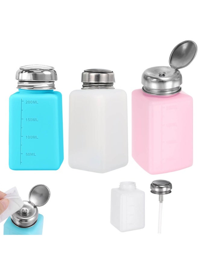 هيدفانا 3 قطع فارغة، زجاجة مضخة موزع سائل فارغة، مع غطاء من الفولاذ المقاوم للصدأ مانع للتسرب، 3 ألوان. - Image 1