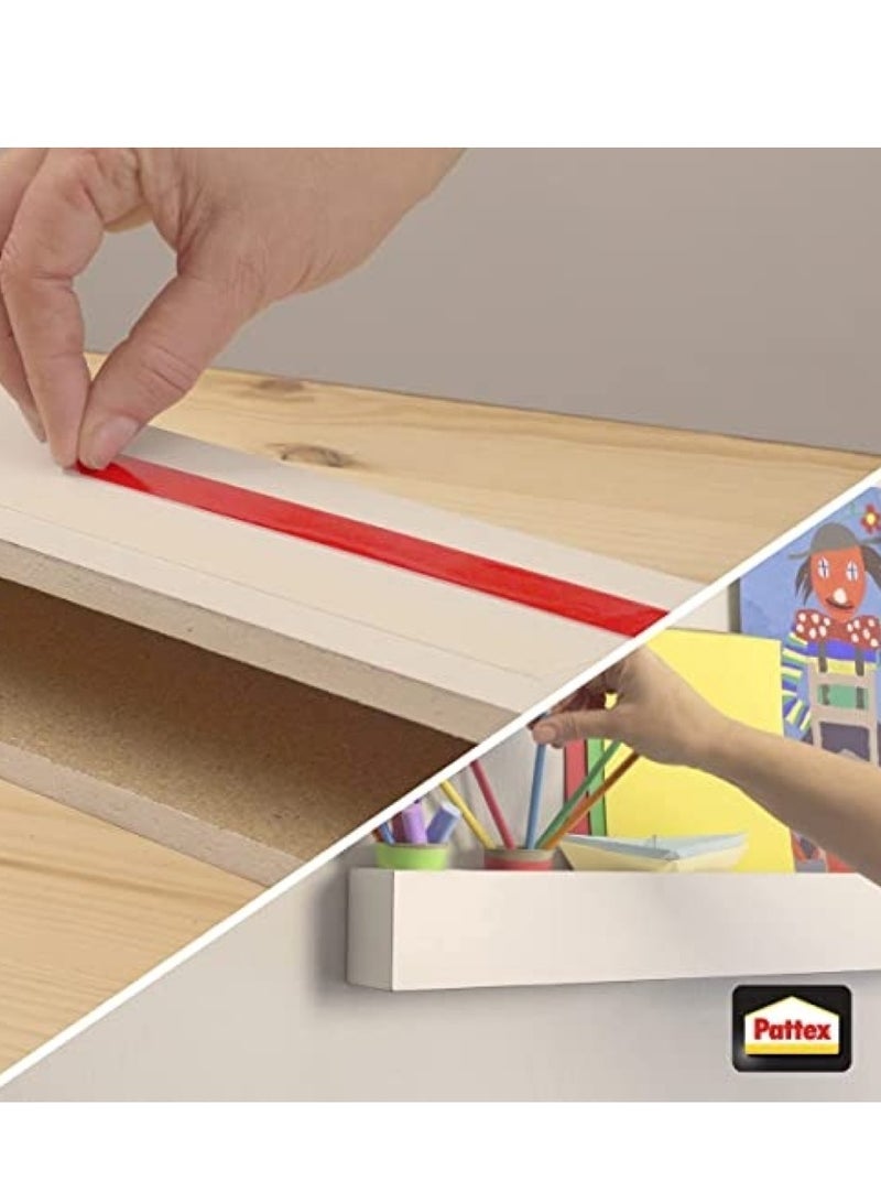 Pattex Double Sided Tape For Reliable Instant Bonding, Multipurpose Adhesive Tape, Adhesive Strips For Indoor Outdoor Use 120 kg - Image 5