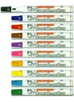 Snowman Blackboard Marker Round Nib Pack of 12-Pink 