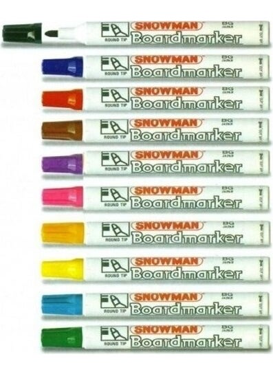 Snowman - Blackboard Marker Round Nib Pack of 12-Pink - Image 1