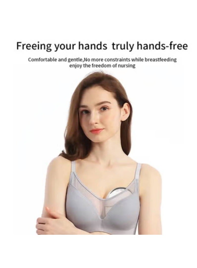 Wearable Electric Breast Pump Hands Free Milk Extractor with LED Display Four Modes and Twelve Levels Two Pieces - Image 3
