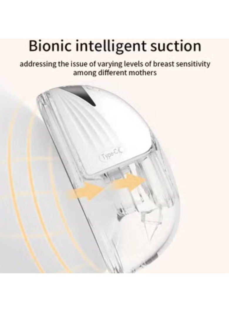 Wearable Electric Breast Pump Hands Free Milk Extractor with LED Display Four Modes and Twelve Levels Two Pieces - Image 5