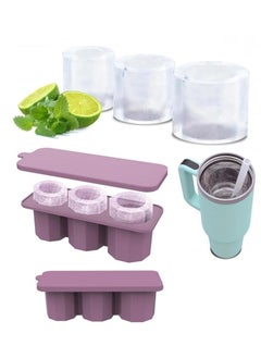 Generic Stanley ice cube tray, suitable for 30/40oz Stanley water glass ice making mold, reusable cylindrical silicone ice cube mold, can be used for ice drinks, juice, whiskey, cocktails  - Image 1