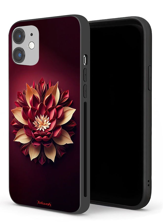 Tolwak Apple iPhone 12 mini Protective Case Flower Abstract Design - Image 1