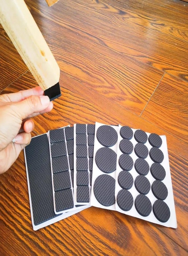 Marve 32 Pcs Chair Leg Floor Protector | Self Adhesive Furniture Leg Cap | Non Slip Square Chair Leg Rubber Cap | Noise Insulation Bush for Furniture - Image 3