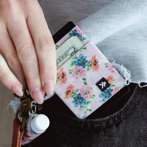 Thread Wallets محافظ بطاقات فائقة النحافة للرجال والنساء (أبيض فاتح، مقاس واحد) - Image 5