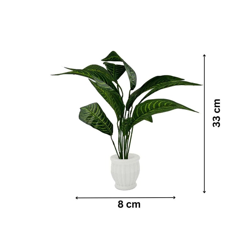 Ananya Communication Point Ananya Communication Point Artificial Plants with Pot Showcase Decoration Plants Leaf Fake Plant Artificial Plants for Home Decor Office Gifting Plants Decorative Potted Plants RVAP24  - Image 4