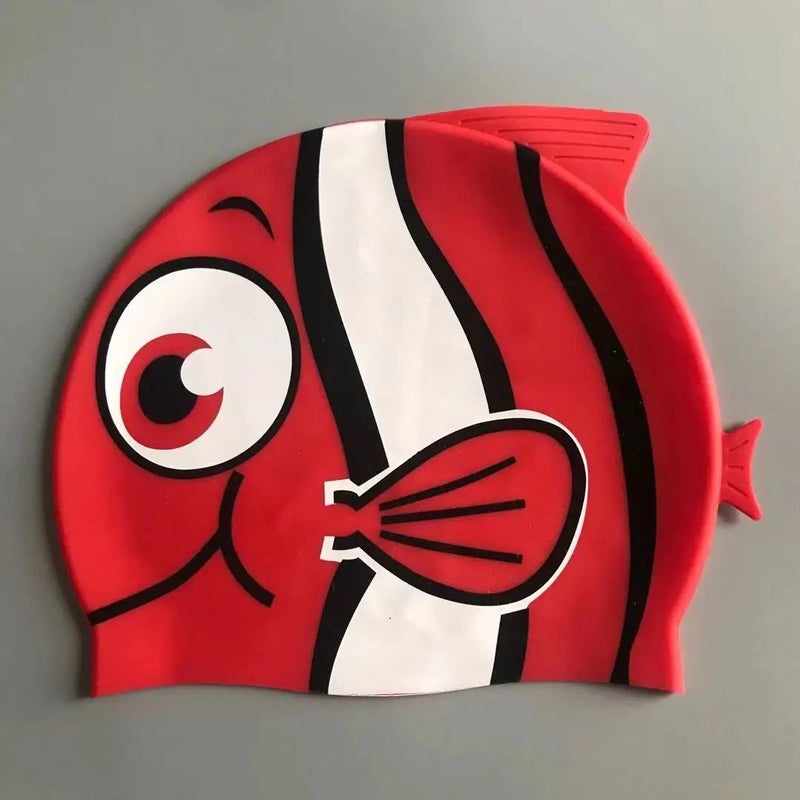 Bluejw Children Swim Cap High Elastic Waterproof Swimming Cap Cute Cartoon Style Swimming Hat - Image 3