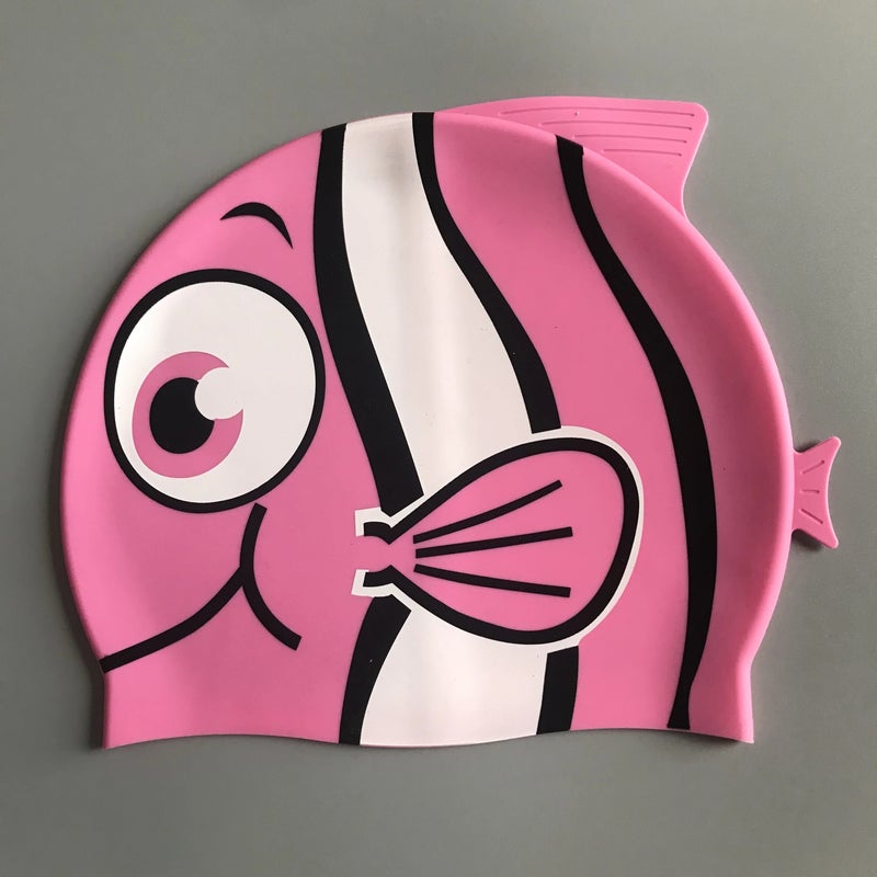Bluejw Children Swim Cap High Elastic Waterproof Swimming Cap Cute Cartoon Style Swimming Hat - Image 1