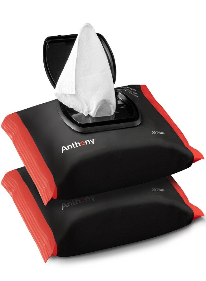 Anthony Glycolic Exfoliating & Resurfacing Wipes - Men’s Cleansing Face Cloths to Clean and Brighten Complexion - Gentle Pore Refining for Normal, Oily or Sensitive Skin - 30 Sheets per Bag - Image 1