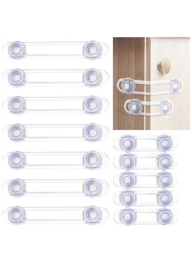15 Pack Multi-Use Adhesive Straps Locks - Childproofing Baby Proofing Cabinet Latches for Drawers, Fridge, Dishwasher, Toilet Seat, Cupboard, Oven, Trash Can, No Drilling Required. (10+5) - Image 1