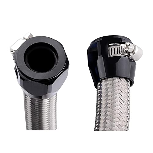 SYKRSS 5/8 Rubber Hose Connector With Pipe Clamps - 10an Finisher With Screw Band for Fuel Line, 4Pcs/Pack Black Clamps, Great for Fuel/Oil/Diesel/Gas/Air and Water Pipe - Image 5