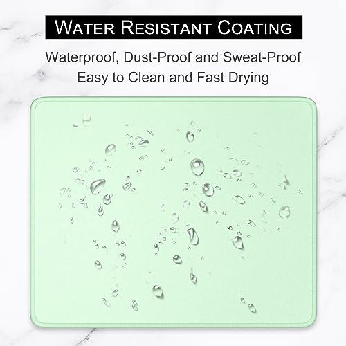Hsurbtra Mouse Pad, Premium-Textured Square Mousepad 10.2 x 8.3 Inch, Stitched Edge Anti-Slip Waterproof Rubber Pretty Cute Computer Mat for Office Gaming Laptop Women Kids Lake Green - Image 5