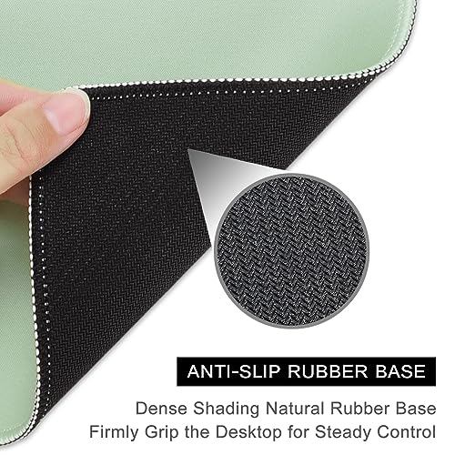 Hsurbtra Mouse Pad, Premium-Textured Square Mousepad 10.2 x 8.3 Inch, Stitched Edge Anti-Slip Waterproof Rubber Pretty Cute Computer Mat for Office Gaming Laptop Women Kids Lake Green - Image 4
