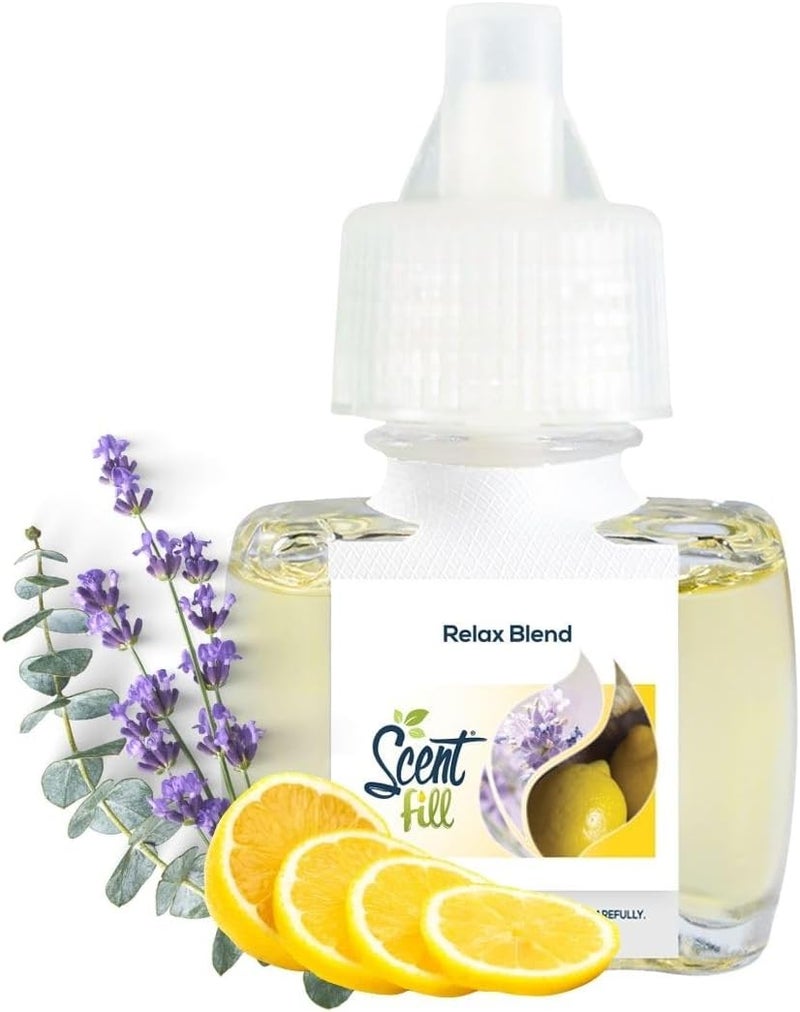 معطر هواء كهربائي من بمزيج الاسترخاء، عبوات زيت عطري، عبوتان + ناشر عطر - Image 2