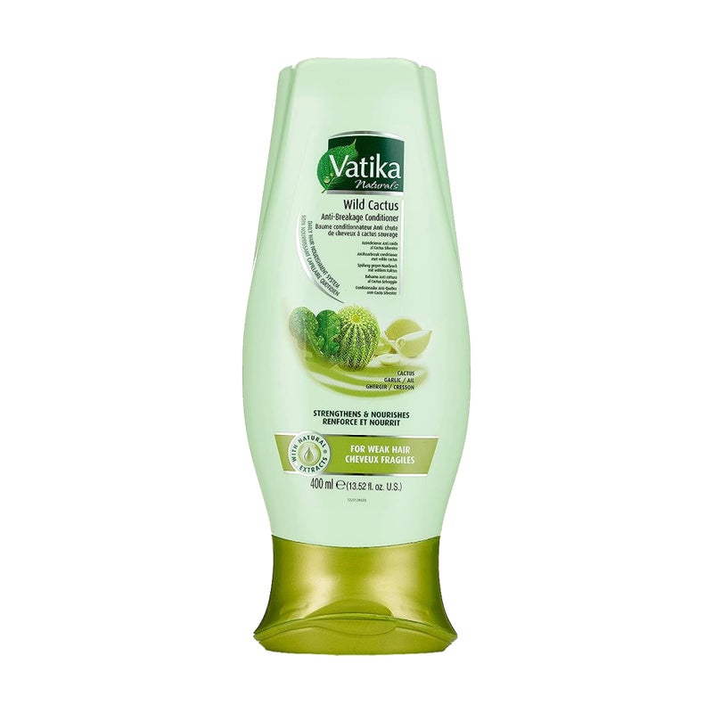 Vatika Naturals Moisturizing Conditioner - Hydrating Conditioner for Dry, Damaged & Frizzy Hair - Deep Nourishment with Natural Ingredients & Henna - Strengthens & Shines - Wild Cactus - 400ml - Image 1