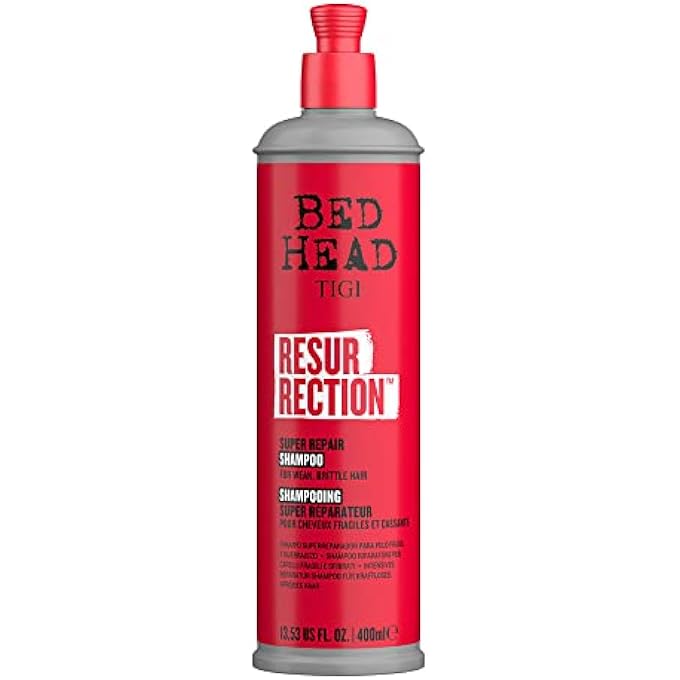 Bed Head by TIGI Resurrection Super Repair Shampoo for Damaged, Brittle or Weak Hair, 13.53 fl oz