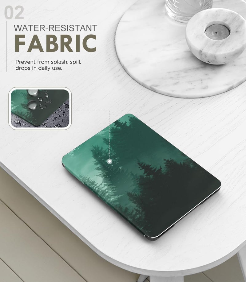 MoKo Case for All-new 7" Kindle Paperwhite 12th Gen 2024&Kindle Colorsoft Signature Edition 2024, Lightweight PU Protective Shell Cover with Auto Wake/Sleep for Kindle Paperwhite 2024, Green Forest - Image 3
