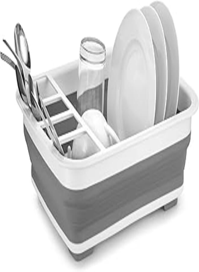 Home Basics Home Basics DR40460 DR40590 Dish Rack, Silicone, White