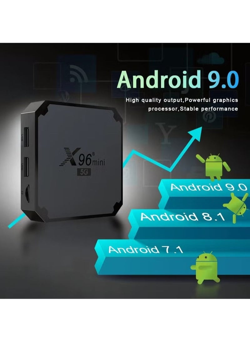 X96 X96 Mini 5G Android TV Box | 2GB RAM + 16GB ROM | Android 9.0 | Amlogic S905W4 Quad-Core Processor | Dual WiFi 2.4G/5G | 4K Media Player | H.265 10bit | USB 2.0 | Smart TV Box for Streaming & Entertainment  - Image 2