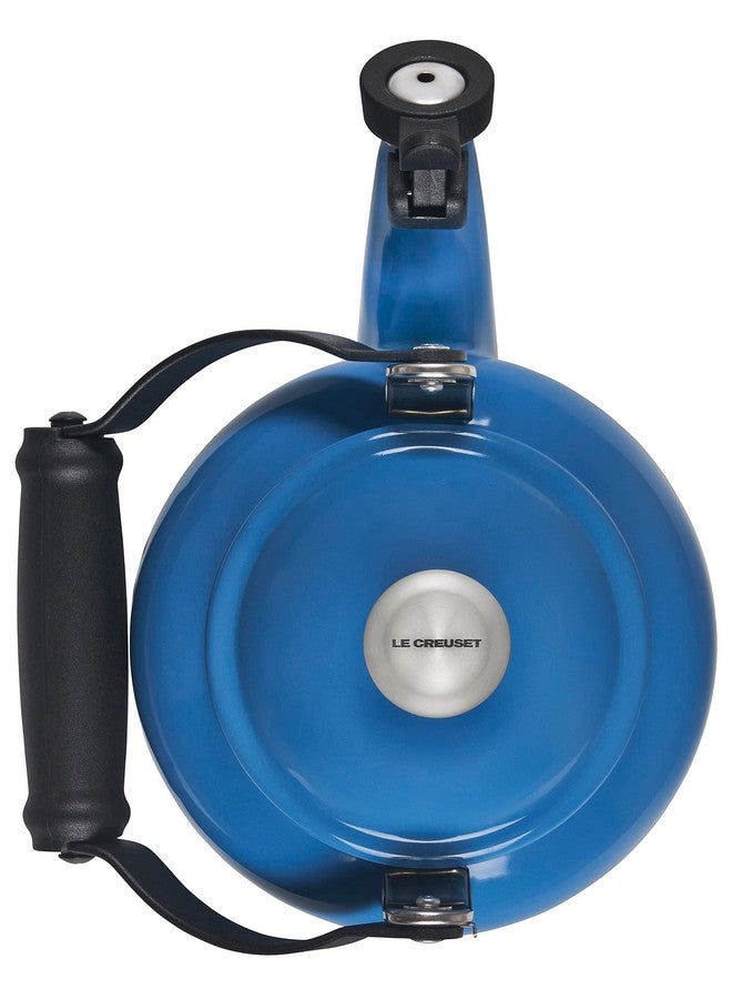 Le Creuset Le Creuset Enamel On Steel Demi Tea Kettle with Metal Finishes, 1.25 qt, Marseille  - Image 3
