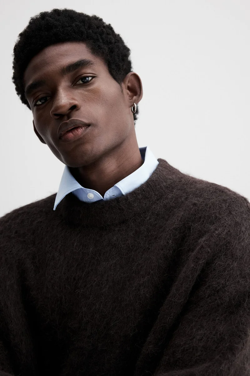 H&M  Loose Fit Fuzzy jumper for Men | Best Price UAE
