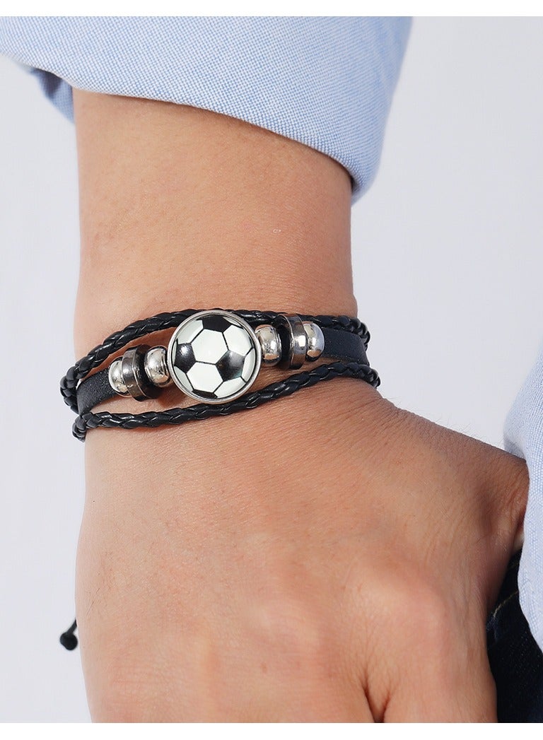 جيج بي في سوار كرة القدم للرجال سوار المجوهرات القابل للتعديل الهدايا للأولاد أساور الرياضة العصرية للرجال - Image 1