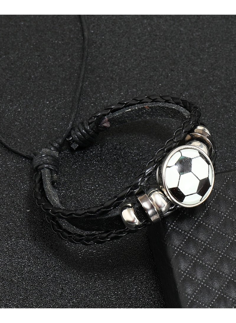 جيج بي في سوار كرة القدم للرجال سوار المجوهرات القابل للتعديل الهدايا للأولاد أساور الرياضة العصرية للرجال - Image 2