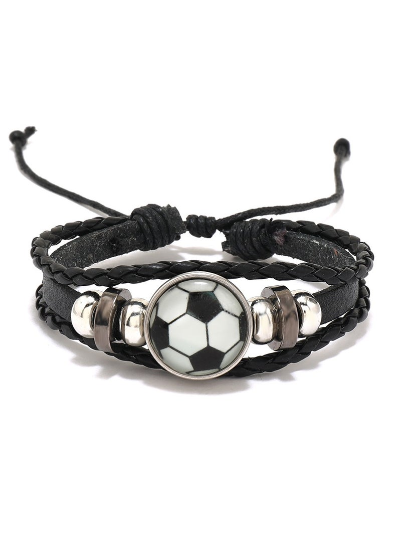 جيج بي في سوار كرة القدم للرجال سوار المجوهرات القابل للتعديل الهدايا للأولاد أساور الرياضة العصرية للرجال - Image 3