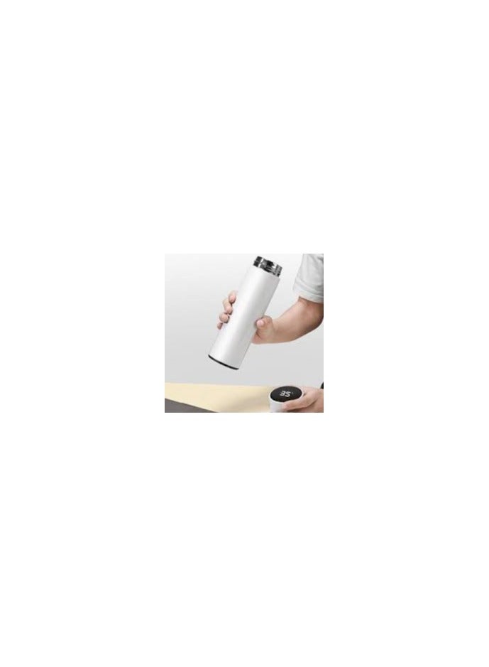 Smart Heat Digital LED Thermal Bottle, Vacuum Insulated Stainless Steel Water Bottle for Hot and Cold Drinks, White  - Image 2