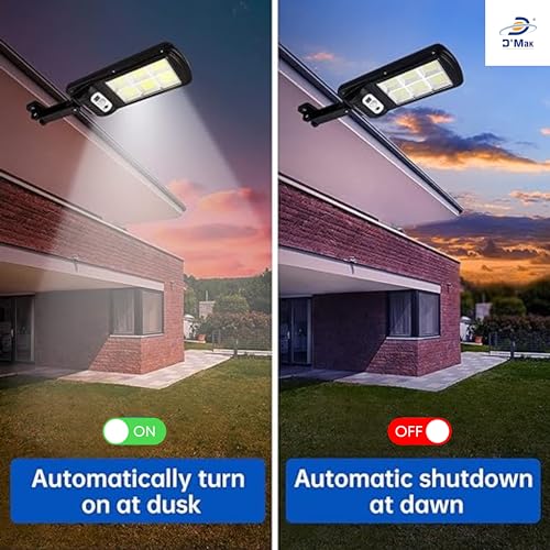 D'Mak Solar Motion Sensor Detector Street Light for Lawn, Patios, Pathway (White, 5) Solar LED Lights – Eco-Friendly, Bright & Long-Lasting Outdoor Lighting - Image 3