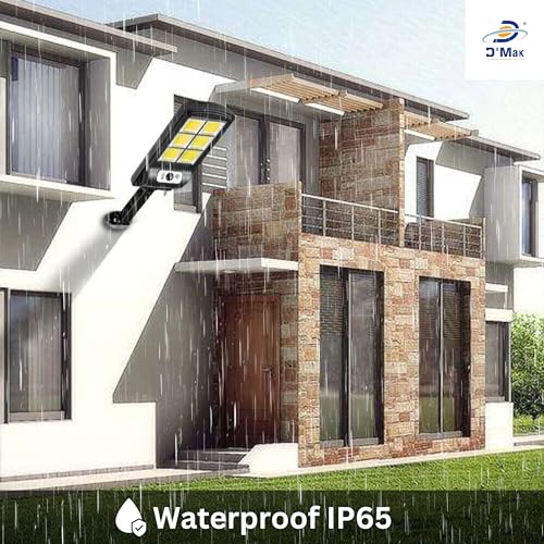 D'Mak Solar Motion Sensor Detector Street Light for Lawn, Patios, Pathway (White, 5) Solar LED Lights – Eco-Friendly, Bright & Long-Lasting Outdoor Lighting - Image 2