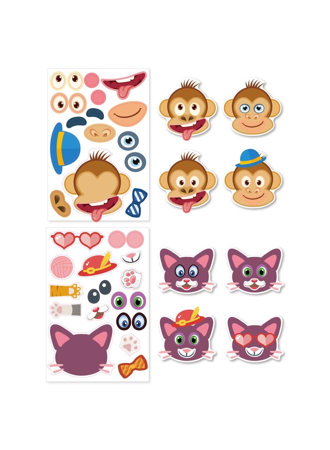Bluejw Make A Face Sticker Sheets Animal For Kids Animal Face Changing Sticker - Image 5