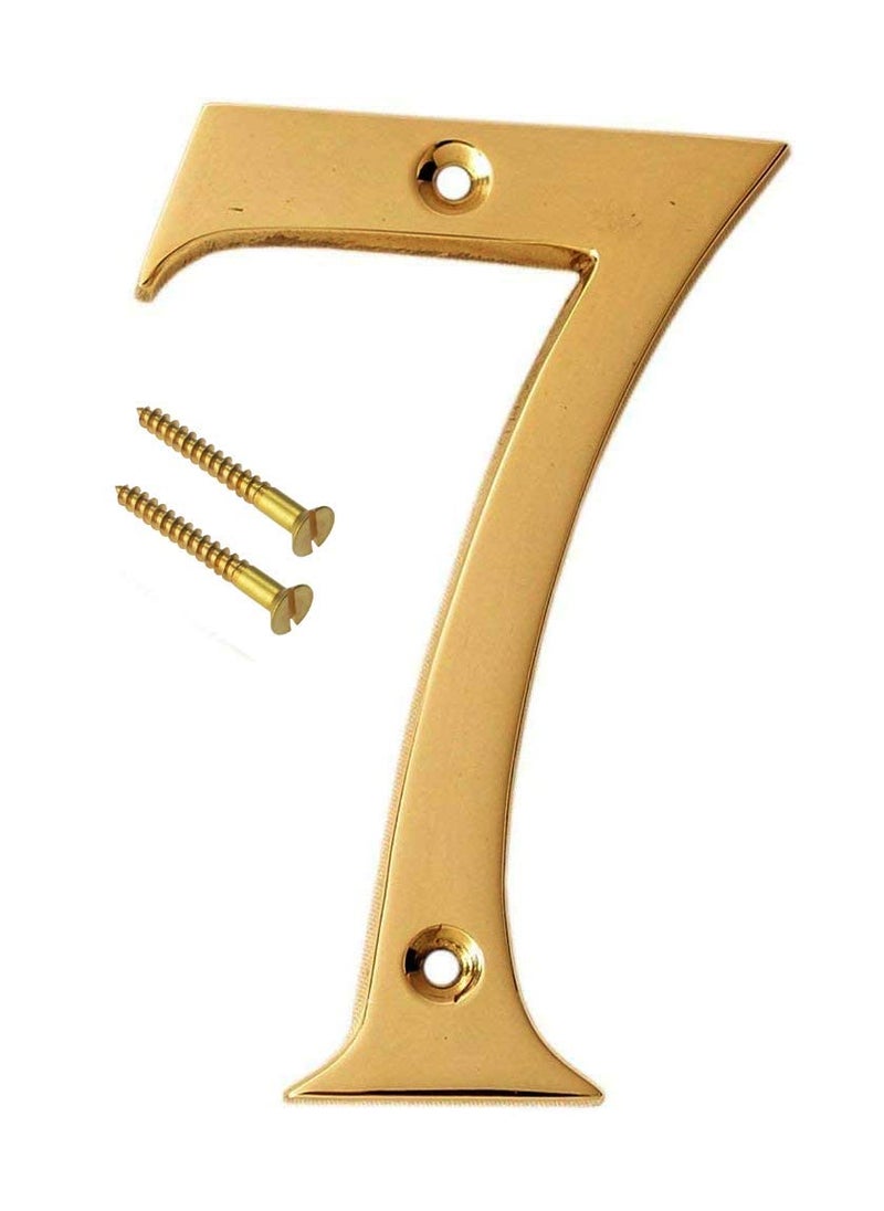 ESPLANADE eSplanade 4 Brass House Hotel Door Number Plaque Sticky Numeric Numerical Digit 09 7 Seven  - Image 2