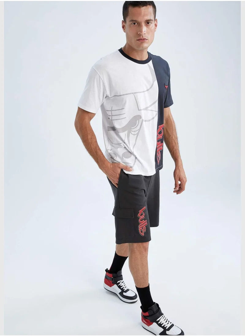 ديفاكتو Man NBA Chicago Bulls Licenced Knitted Short