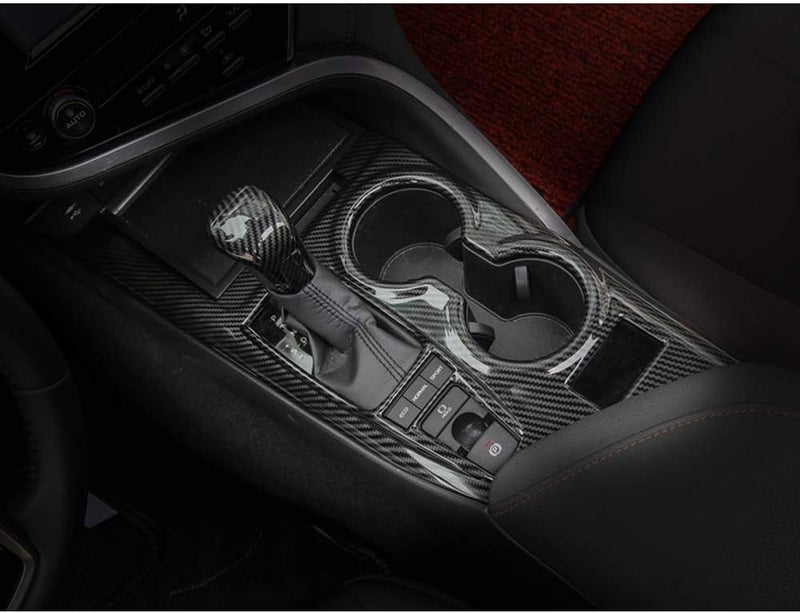 XITER ABS Carbon Fiber Black Gear Shift Knob Console Panel Trim for Toyota Camry XLE/XSE 2018-2024 - Image 4