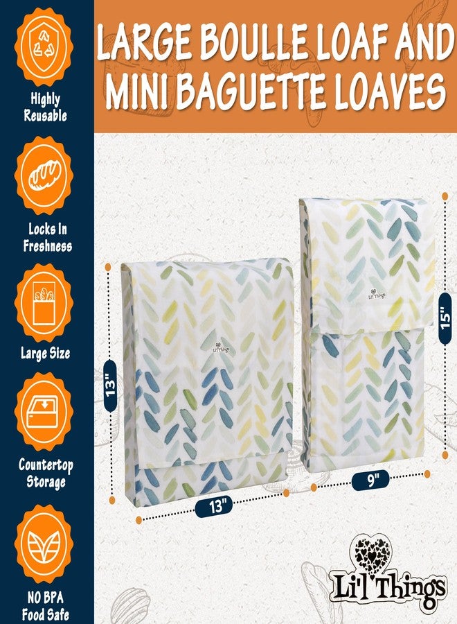 Li'l Things Sourdough Bread Bag - Reusable Beeswax Bread Storage Bags 2.0 (2 Sizes) for Homemade & Artisan Loaves, Cotton-Lined Bread Keeper, Plastic-Free Kitchen Storage - Paintbrush - Image 2