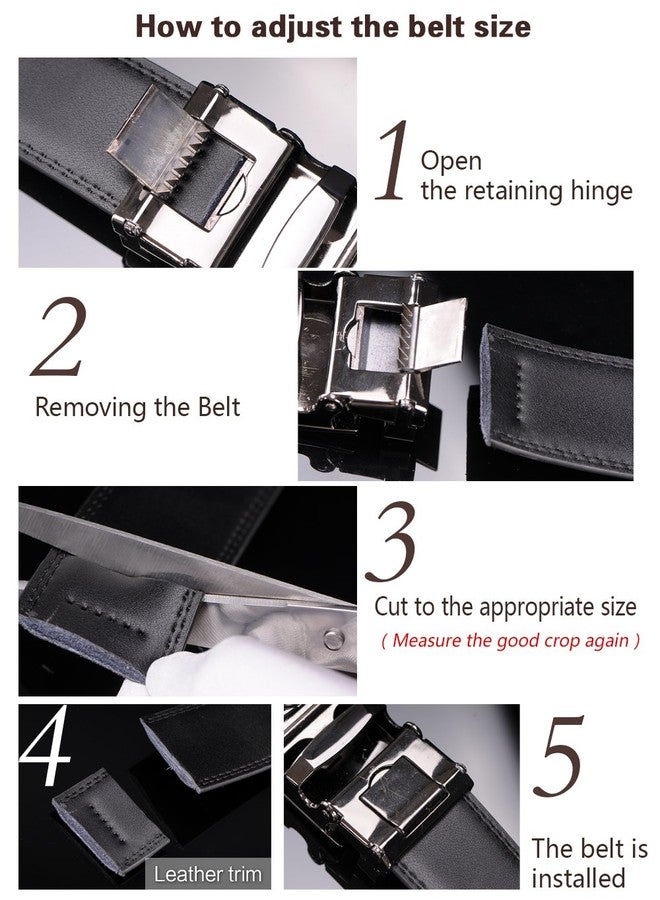 SIMU Men's Ostrich Skin Embossed Pattern Automatic Buckle Genuine Cow Leather Belts Ratchet Belt 35mm Wide 5 Color - Image 5