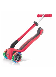 GLOBBER Primo Foldable Lights 3-Wheel Scooter (New Red)  - Image 2