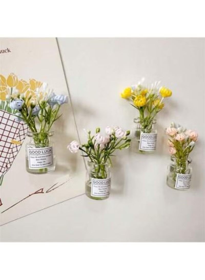 8 Pieces Vase Flower Fridge Magnets, Flower Magnets, Whiteboard Magnets for Office, Home and Kitchen - Image 4